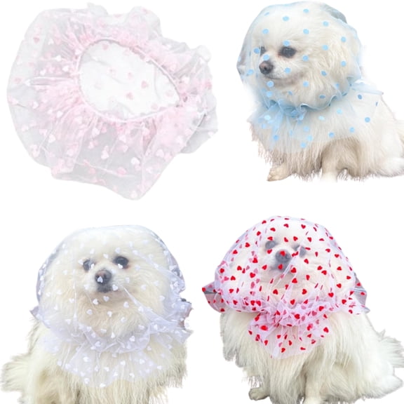 Dog Head Net - Mesh Face Cover, 4 Piece Protective Dog with Breathable Comfort, Adjustable Pet Head Net, Dogs Safety Face Guard, Lightweight Animal Mouth Cover for Outdoor Walking Indoor Home Use