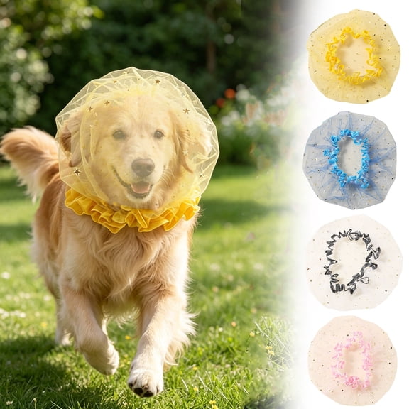 Dog Head Net Mesh Snood, Elastic Face Guard for Small Dogs and Cats, Breathable Foxtail Protector, Outdoor Travel Accessory for Hot Weather, Topliu