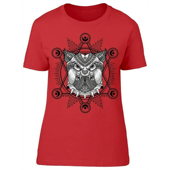 Dog Head Pattern Symbol T-Shirt Women -Image by Shutterstock, Female x-Large