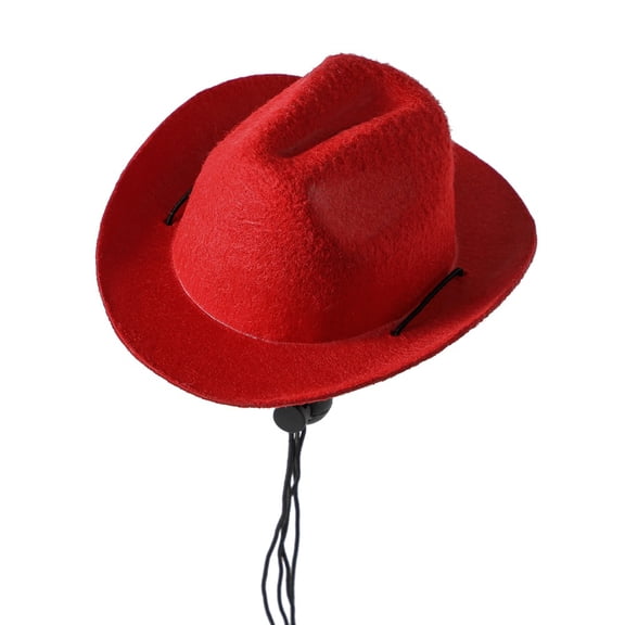 Dog Headwear with Adjustable Rope Fashion Dress Up Accessories Cat Dog Western Cowboy Hat Photo Prop