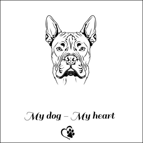 My Dog - My Heart - Braque Du Bourbonnais - Laser Engraved Wood Sign for Dog Lovers - 12x12 Inch - Rustic Dog Breed Wall Decor, Unique Handcrafted Look, Personalized Dog Gift