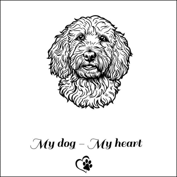 My Dog - My Heart - Cockapoo - Mounted Acrylic Wall Art for Dog Lovers - 12x12 Inch - High-Definition Print, Scratch-Resistant, Modern Dog Breed Decor and Gift