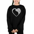 thumbnail image 1 of Dog Heart - Girl's Word Art Crewneck Sweatshirt, 1 of 3