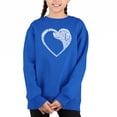thumbnail image 1 of Dog Heart - Girl's Word Art Crewneck Sweatshirt, 1 of 3