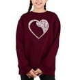 thumbnail image 1 of Dog Heart - Girl's Word Art Crewneck Sweatshirt, 1 of 3
