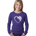 thumbnail image 1 of Dog Heart - Girl's Word Art Long Sleeve T-Shirt, 1 of 2