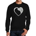 thumbnail image 1 of Dog Heart - Men's Word Art Crewneck Sweatshirt, 1 of 2