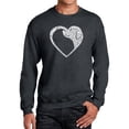 thumbnail image 1 of Dog Heart - Men's Word Art Crewneck Sweatshirt, 1 of 2