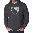 thumbnail image 1 of Dog Heart - Men's Word Art Hooded Sweatshirt, 1 of 2