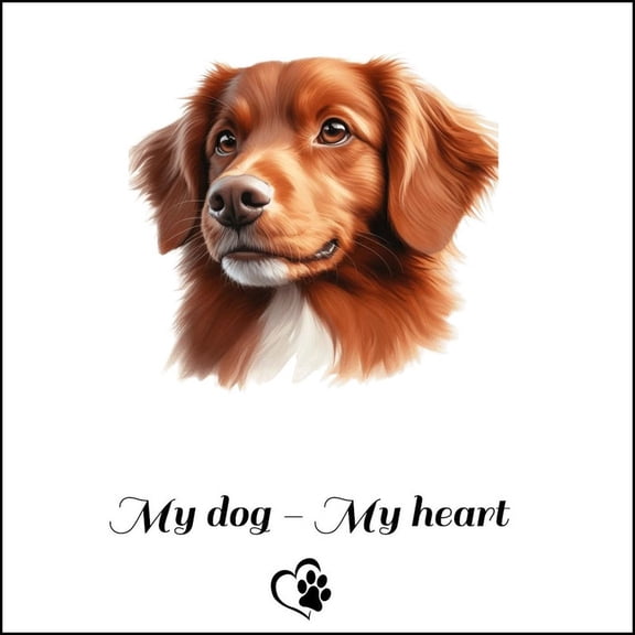 My Dog - My Heart - Nova Scotia Duck Tolling Retriever - Laser Engraved Wood Sign for Dog Lovers - 12x12 Inch - Wall Décor, Unique Handcrafted Look, Personalized Dog Gift