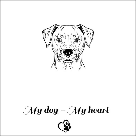 My Dog - My Heart - Pit Lab Mix - Laser Engraved Wood Sign for Dog Lovers - 12x12 Inch - Rustic Dog Breed Wall Decor, Unique Handcrafted Look, Personalized Dog Gift