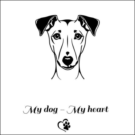 My Dog - My Heart - Smooth Fox Terrier - Laser Engraved Wood Sign for Dog Lovers - 12x12 Inch - Rustic Dog Breed Wall Decor, Unique Handcrafted Look, Personalized Dog Gift