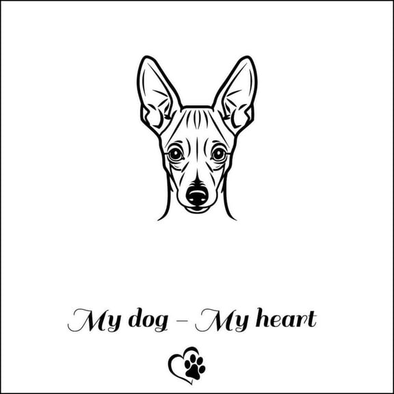 My Dog - My Heart - Toy Fox Terrier - Laser Engraved Wood Sign for Dog Lovers - 12x12 Inch - Rustic Dog Breed Wall Decor, Unique Handcrafted Look, Personalized Dog Gift