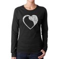 thumbnail image 1 of Dog Heart - Women's Word Art Long Sleeve T-Shirt, 1 of 2