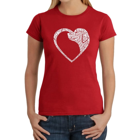 Dog Heart - Women's Word Art T-Shirt