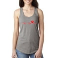 thumbnail image 1 of Dog Heartbeat | Paw Print EKG Lifeline | Veterinarian Vet Tech Dog Lover Ladies Racerback Tank Top, Heather Grey, Medium, 1 of 5