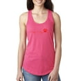 thumbnail image 1 of Dog Heartbeat | Paw Print EKG Lifeline | Veterinarian Vet Tech Dog Lover Ladies Racerback Tank Top, Hot Pink, X-Large, 1 of 5
