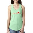 thumbnail image 1 of Dog Heartbeat | Paw Print EKG Lifeline | Veterinarian Vet Tech Dog Lover Ladies Racerback Tank Top, Mint, Medium, 1 of 5