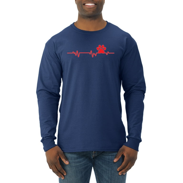 Paw Print Heartbeat T-Shirt For Dog Lovers Paw Print Heartbeat T-Shirt For Dog Lovers