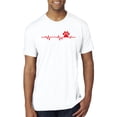 thumbnail image 1 of Dog Heartbeat | Paw Print EKG Lifeline | Veterinarian Vet Tech Dog Lover Mens Premium Tri Blend T-Shirt, True White, Small, 1 of 5