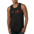 thumbnail image 1 of Dog Heartbeat | Paw Print EKG Lifeline | Veterinarian Vet Tech Dog Lover Mens Tank Top, Black, 3X-Large, 1 of 5