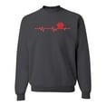 thumbnail image 1 of Dog Heartbeat | Paw Print EKG Lifeline | Veterinarian Vet Tech Dog Lover Unisex Crewneck Sweatshirt, Charcoal, Medium, 1 of 5