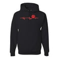 thumbnail image 1 of Dog Heartbeat | Paw Print EKG Lifeline | Veterinarian Vet Tech Dog Lover Unisex Hoodie Sweatshirt, Black, XX-Large, 1 of 5