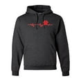 thumbnail image 1 of Dog Heartbeat | Paw Print EKG Lifeline | Veterinarian Vet Tech Dog Lover Unisex Hoodie Sweatshirt, Heather Black, X-Large, 1 of 5