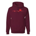 thumbnail image 1 of Dog Heartbeat | Paw Print EKG Lifeline | Veterinarian Vet Tech Dog Lover Unisex Hoodie Sweatshirt, Maroon, Small, 1 of 5