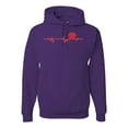 thumbnail image 1 of Dog Heartbeat | Paw Print EKG Lifeline | Veterinarian Vet Tech Dog Lover Unisex Hoodie Sweatshirt, Purple, Small, 1 of 5