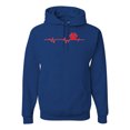 thumbnail image 1 of Dog Heartbeat | Paw Print EKG Lifeline | Veterinarian Vet Tech Dog Lover Unisex Hoodie Sweatshirt, Royal, Medium, 1 of 5
