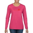 thumbnail image 1 of Dog Heartbeat | Paw Print EKG Lifeline | Veterinarian Vet Tech Dog Lover Womens Long Sleeve T-Shirt, Fuschia, XX-Large, 1 of 5