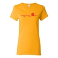 thumbnail image 1 of Dog Heartbeat | Paw Print EKG Lifeline | Veterinarian Vet Tech Dog Lover Womens T-Shirt, Gold, Small, 1 of 5