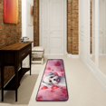 Dog Hearts Pink Runner Rug Ares Rug NonSlip Laundry Rug 72×24 inch