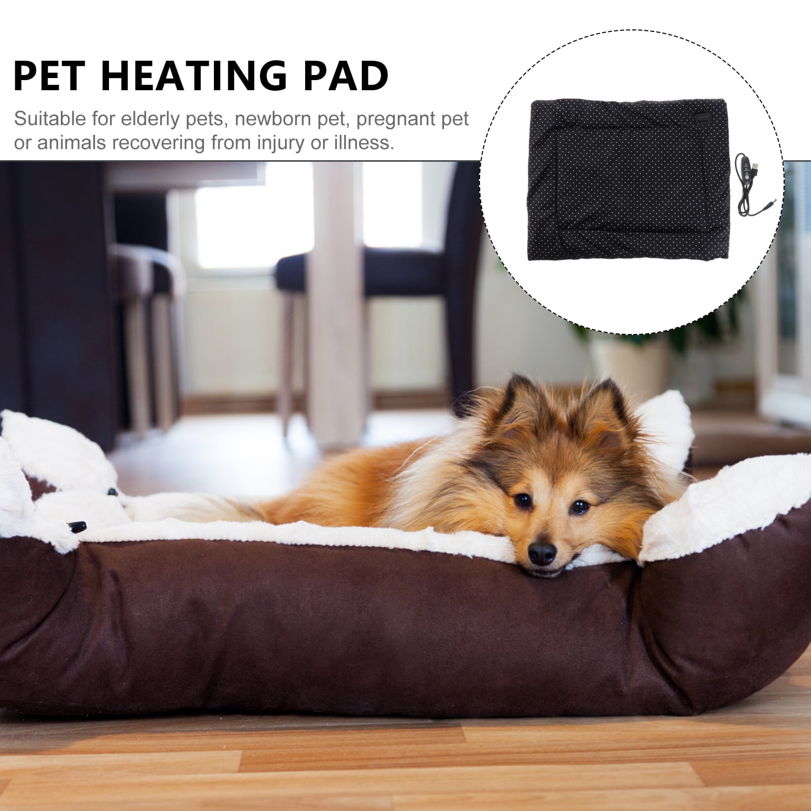 Dog Heating Pad 1Pc Dog Heating Pad Electric Heated Dog Bed Small Dog