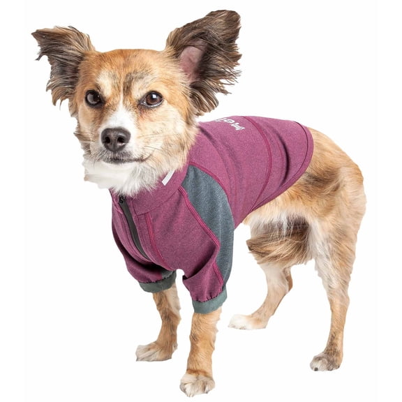 Dog Helios ® 'Eboneflow' Mediumweight 4-Way-Stretch Flexible And Breathable Performance Dog Yoga T-Shirt