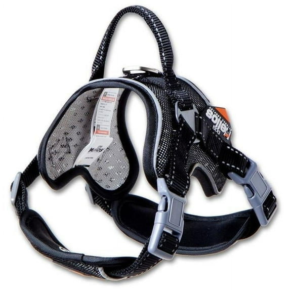 Dog Helios Scorpion Sporty High-Performance Free-Range Dog Harness, Black - Medium