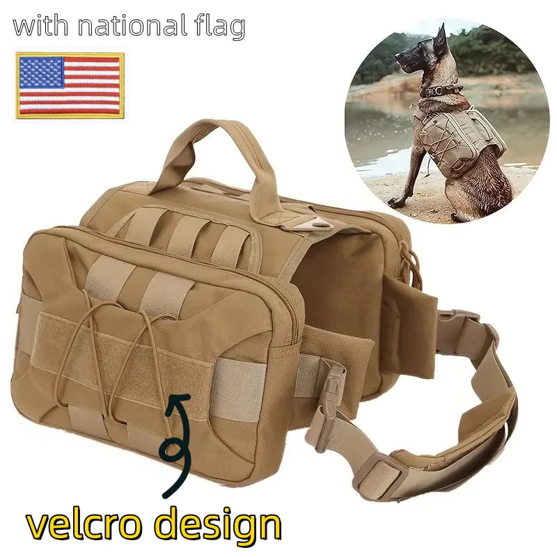 Dog Hiking Vest Adjustable Portable Multi-Pocket Vest Outdoor Camping Travel Multi-Pocket Vest Hiking Jacket for Dog with Pockets Medium Large Dogs only Black and Khaki