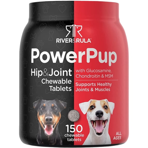 Dog Hip & Joint Supplement | 150 Chews | For Large & Small Dogs of All Ages | by River & Rula