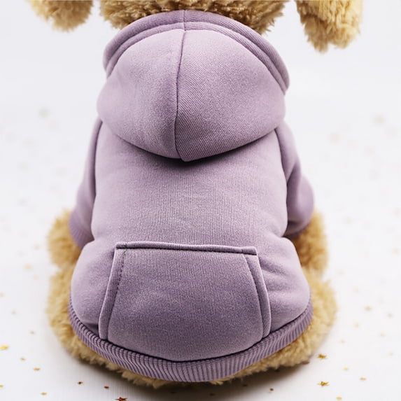 Dog Hooded Sweatshirt with Pocket Soft Polyester Pet Winter Clothes Warm Puppy Sweater Apparel for Small Medium Large Dogs
