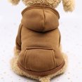 thumbnail image 1 of Dog Hooded Sweatshirt with Pocket Soft Polyester Pet Winter Clothes Warm Puppy Sweater Apparel for Small Medium Large Dogs, 1 of 3