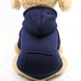 thumbnail image 1 of Dog Hooded Sweatshirt with Pocket Soft Polyester Pet Winter Clothes Warm Puppy Sweater Apparel for Small Medium Large Dogs, 1 of 3