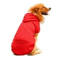thumbnail image 1 of Dog Hoodie Comfortable Fit Back Pocket Warm Outdoor Dog Sweatshirt with Drawstring for Large Dogs-Red,5XL, 1 of 8