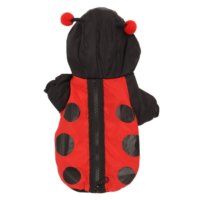 Dog Hoodie Cute Ladybug Thickened Warm Loose Halloween Dog Winter