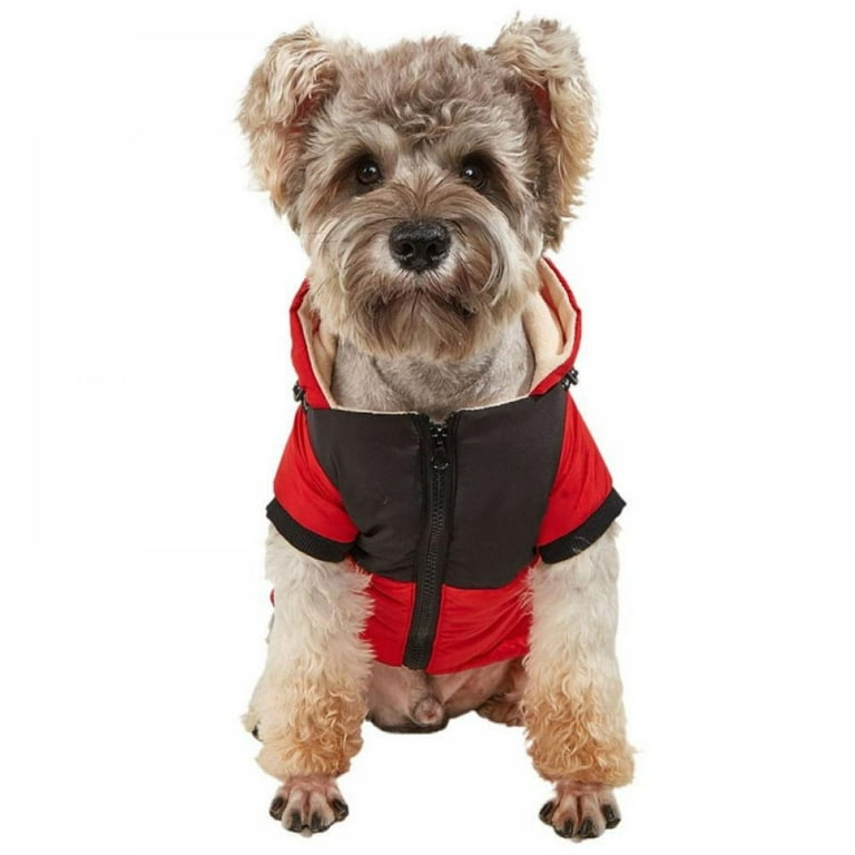 Dog Hoodie with D Ring Harness Hole Pet Puppy Winter Sweater Cold Weather Coat Cat Waterproof Thick Jacket Warm Chihuahua Clothes for Small Medium Dog