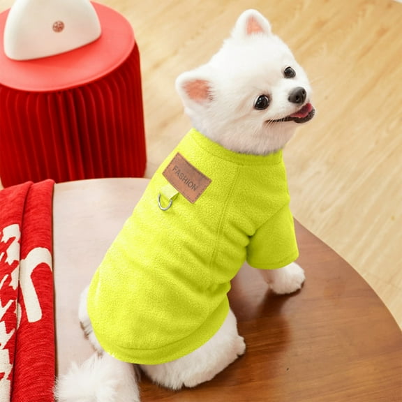 Dog Hoodie, Fashion Graphic Print Pet Sweatshirt for Small Medium Dogs, Cute Casual Apparel for Daily Walk & Outdoor Adventure Fluorescent Green XS