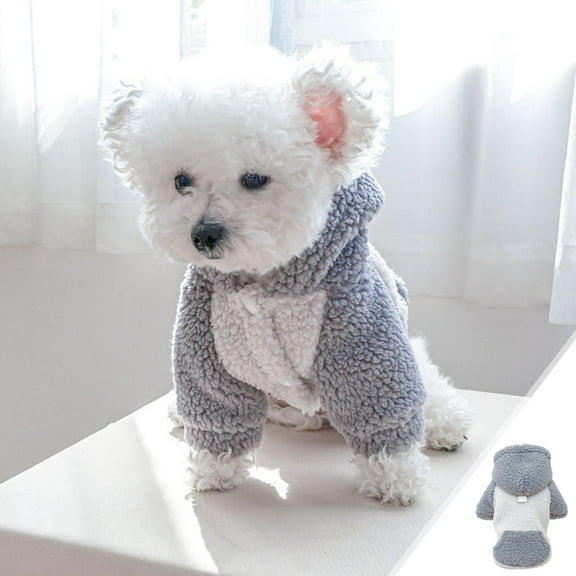 Dog Hoodie with Leash Attachment Pet Clothes, Warm Pullover Dog Sweatshirt for Small Medium Dogs Cats, Comfortable Pet Jacket for Winter Outdoor Walking, Puppy Cat Clothing