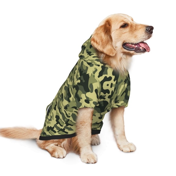 Dog Hoodie Pet Clothes Army Camouflage Pattern Sweater Sweatshirts Pullover Coat for Large Medium Dogs Small