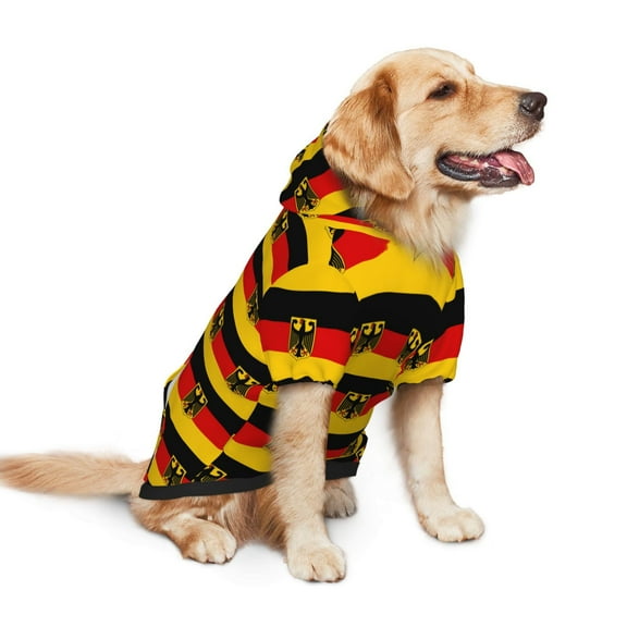 Dog Hoodie Pet Clothes Flag Of Germany Sweater Sweatshirts Pullover Coat for Large Medium Dogs Small