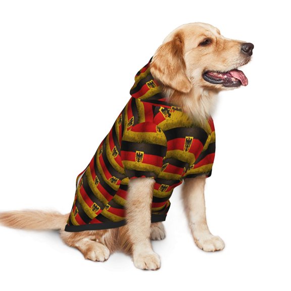 Dog Hoodie Pet Clothes German Eagle Flag Sweater Sweatshirts Pullover Coat for Large Medium Dogs Medium